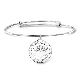 Ross-Simons Sterling Silver Claddagh Bangle Bracelet