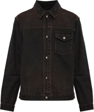 AllSaints Roth Denim Jacket - Heren - Spijkerjassen - Bruin - S - Denim - Jassen