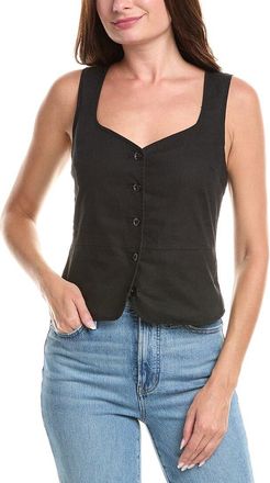 Michael Stars Honey Linen-Blend Button Vest