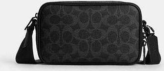 Coach Mens Colton Crossbody Bag 19 in Black | PVC