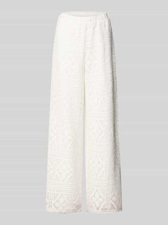 Pieces Regular Fit Weite Hose aus Baumwoll-Mix Modell BONNIE in Weiss, Gr&ouml;&szlig;e XL