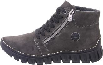 Rieker Enkellaarsjes - Dames - Schoenen - Grijs - Maat: 36 EU Leer