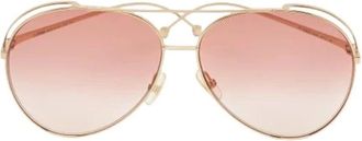 Fendi Pre-owned Ff 0286/S Aviator Zonnebril - Dames - Vintage Accessoires - Roze - ONE Size - Vintage