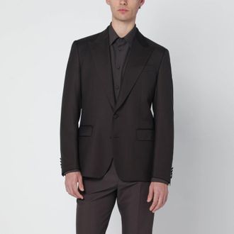 Dolce & Gabbana Brown single-breasted wool jacket