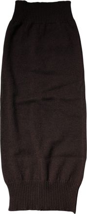 Dolce & Gabbana Bruine Kasjmier Gebreide Nekwarmer Foulard Sjaal