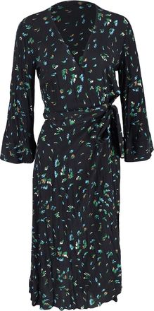 Ganni Ganni Bluebell Print Wrap Dress in Floral Print Viscose