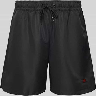 Ellesse Relaxed Fit Shorts mit Logo-Badge Modell EAMES in Black, Gr&ouml;&szlig;e XXL
