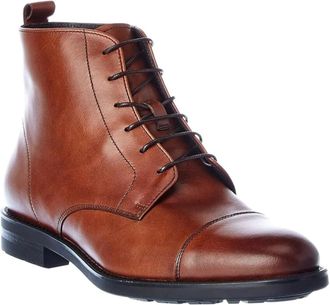 Bruno Magli Mens Bruno Magli Crosby Dress Boots Brown Leather Cap Toe Ankle ZOGG1498