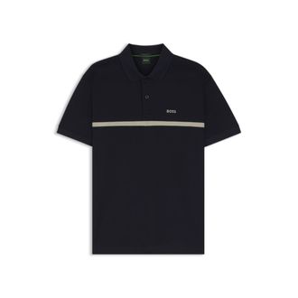 BOSS Paddy polo shirt with engineered stripe