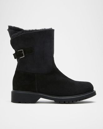 La Canadienne Hadley Shearling-Lined Suede Boots