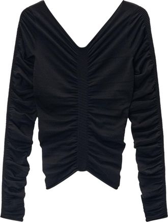 Alexander Wang Pullover top met ruches - Zwart