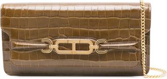 Tom Ford Whitney crocodile-embossed shoulder bag - women - Sheepskin/Calf Leather - One Size - Green