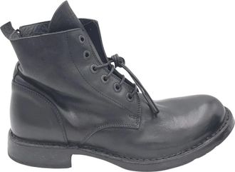 Moma Tronchetto Heren - Heren - Veterlaarzen - Zwart - 41 EU - Leer - Schoenen