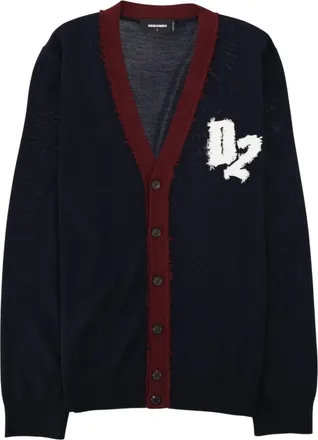 Dsquared2 Blue V Neck Cardigan