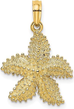 Diamond2Deal 14k Yellow Gold Textured Starfish Charm Pendant