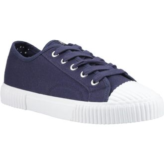 Hush Puppies Freya Canvas Textiel Dames Navy Sneakers