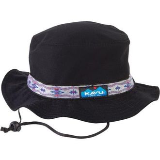 Kavu Organic Strap Bucket Hat in Jet Black at Nordstrom, Size Large