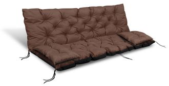 OEM Coj&iacute;n De Jard&iacute;n 150x60x50 Cm + 2 Cojines Para Banco Columpio, Impermeable, Marr&oacute;n
