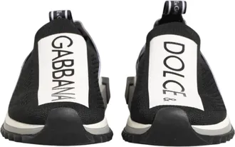 Dolce & Gabbana Black Logo Low Top Sorrento Sneakers Womens Shoes (Pre-Owned)