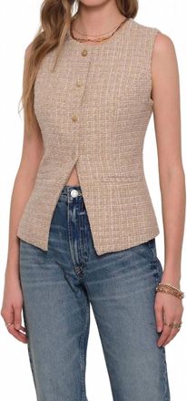 Heartloom Chase Vest In Buff