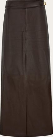 Ferragamo Women Longline nappa skirt Brown