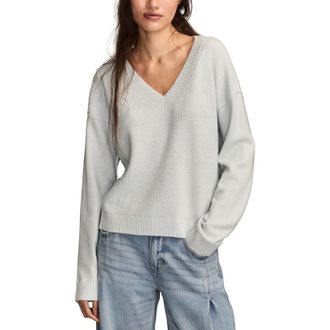 Lucky Brand Waffle Knit V-Neck Sweater in Skywriting at Nordstrom Rack, Size Xx-Large