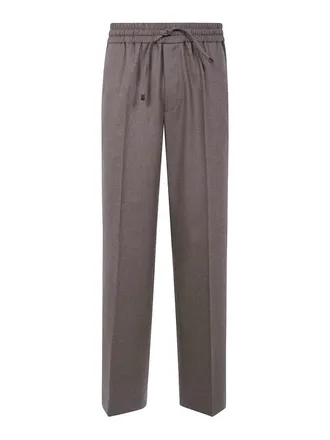 Dr&ocirc;le de Monsieur Elastic Waist Flannel Pants