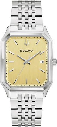 Bulova We Are All Here Yellow Dial Mens Watch 96B471