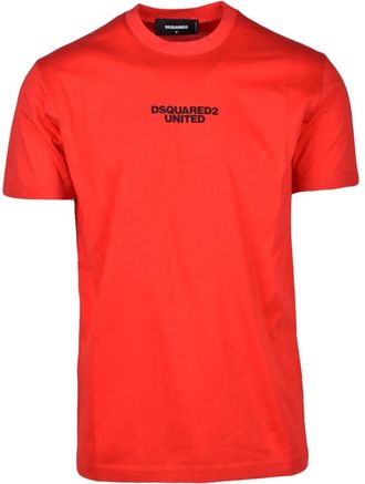 Dsquared2 T-Shirt - Heren - T-shirts - Rood - XL - Katoen - Tops