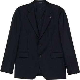 Tagliatore Black Solid Two-Piece Formal Suit