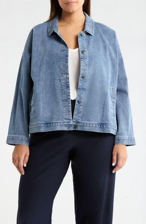 Eileen Fisher Denim Jacket in Classic Indigo at Nordstrom, Size 2X