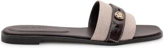Tory Burch Romy Slide - Dames - Sandalen - Beige - 39 EU - Leer - Schoenen