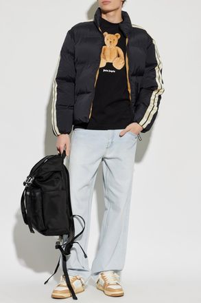 Palm Angels T-shirt With Printed Logo, Mens, Black