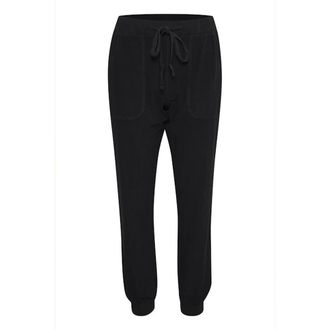Kaffe Pantaloni Neri Vita Elastica Profonda - - Trousers - Donna - Nero - S
