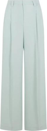 Incotex Wide Broeken - Dames - Wijde Broeken - Groen - S - Broeken