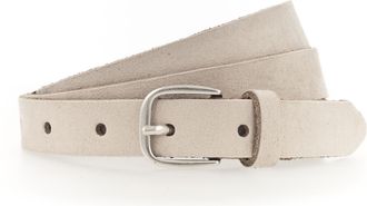 Tamaris Lederg&uuml;rtel TAMARIS, Damen, Gr. 110, beige (creme), Rindsleder, unifarben, G&uuml;rtel Lederg&uuml;rtel, weiches Veloursleder