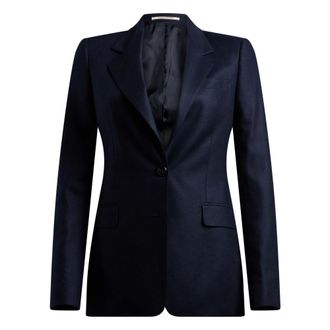 Tagliatore Single-breasted Silk Blazer - female - Tagliatore - Blazers - Blue - XS - Jackets