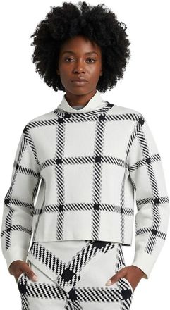 Stella McCartney White Checks Turtle Neck Sweater