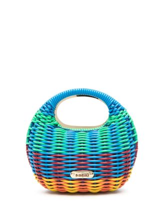 sacai round tote bag - Blue