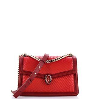 Bulgari Serpenti Forever Shoulder Bag Quilted Leather Small
