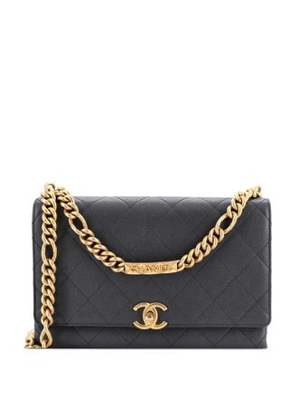 Chanel Bracelet On Chain Flap Bag Quilted Caviar Medium shoulder bag - Grey