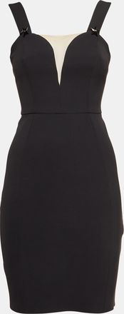 Elisabetta Franchi Black Stretch Crepe Sheath Mini Dress