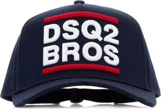 Dsquared2 Navy Logo Textured Baseball Hat