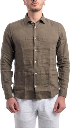 Altea Linnen overhemd voor heren - Heren - Casual Overhemden - Groen - 2XL - Linnen - Overhemden