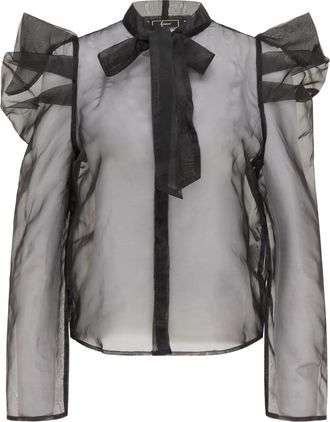 Faina Organza blouse Dames zwart
