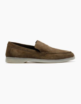 Hudson Mens SYDNEE MENS KHAKI SUEDE LOAFER - Green - Size: 11