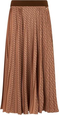 Herno Rokken, Dames, Bruin, L, Polyester, Lange geplooide rok