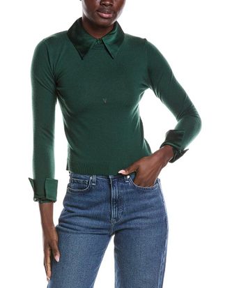 Alice & Olivia Dnu Alice + Olivia Porla Collared Sweater