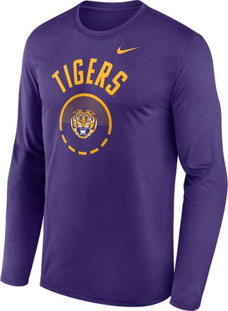 Nike LSU Courtside Nike Mens Dri-FIT College Long-Sleeve T-Shirt in Purple | 02TJ51LLSN-FFP