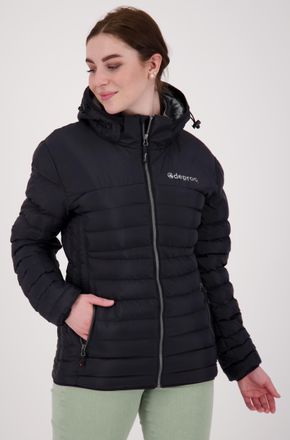 Deproc Steppjacke DEPROC ACTIVE GILMOUR II W, Damen, Gr. 36/38 (M), grau (anthrazit), 100% Polyester, mit Gummizug, Jacken Steppjacke, auch in Grossen Gr&ouml;sse